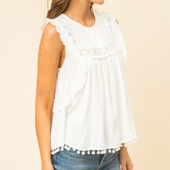 Bianca White Eyelet Blouse - Picture 2 of 6